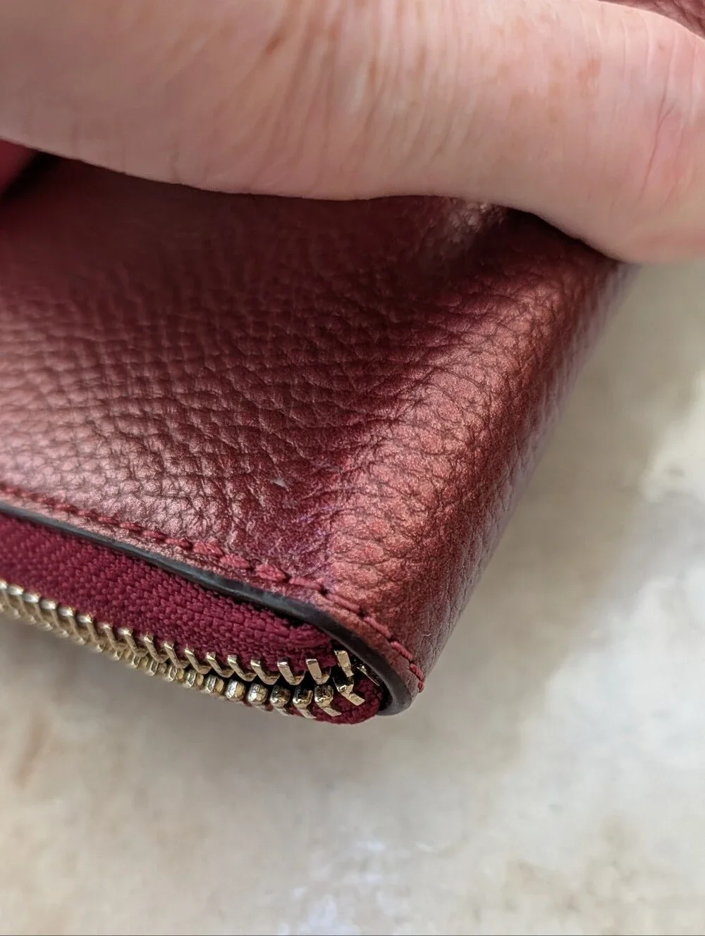 Coach pebbled leather
